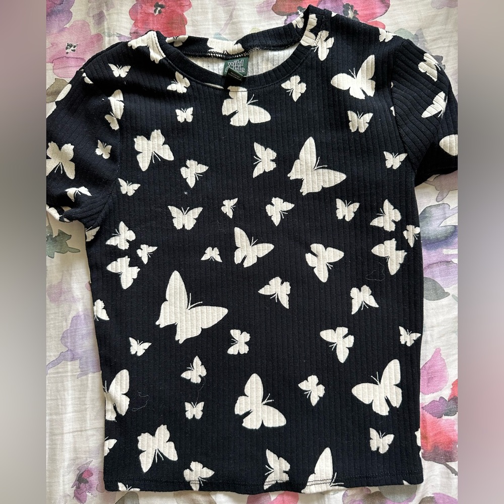 Black and White butterfly Women’s Blouse